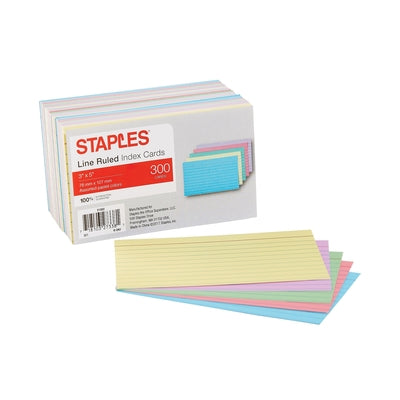 Cover Image for 3x5 Lined Pastel 300 CT -- Staples, Other