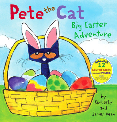 Cover Image for Pete the Cat: Big Easter Adventure: An Easter and Springtime Book for Kids [With 12 Easter Cards and Poster] -- James Dean, Hardcover