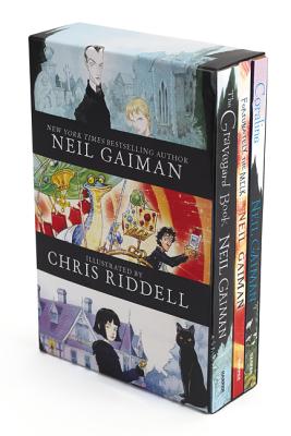 Cover Image for Neil Gaiman/Chris Riddell 3-Book Box Set: Coraline; The Graveyard Book; Fortunately, the Milk -- Neil Gaiman, Boxed Set