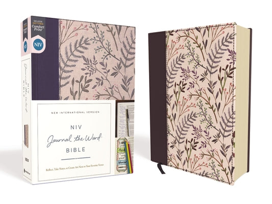 Cover Image for NIV, Journal the Word Bible, Cloth Over Board, Pink Floral, Red Letter Edition, Comfort Print: Reflect, Take Notes, or Create Art Next to Your Favorit -- Zondervan, Hardcover
