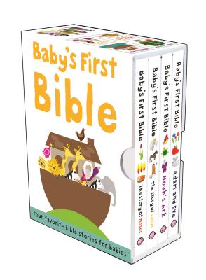 Cover Image for Baby's First Bible Boxed Set: The Story of Moses, the Story of Jesus, Noah's Ark, and Adam and Eve -- Roger Priddy, Boxed Set