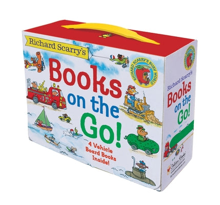 Cover Image for Richard Scarry's Books on the Go: 4 Board Books -- Richard Scarry, Boxed Set