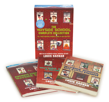 Cover Image for The Wayside School 3-Book Box Set: Sideways Stories from Wayside School, Wayside School Is Falling Down, Wayside School Gets a Little Stranger -- Louis Sachar, Boxed Set