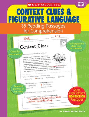 Cover Image for 35 Reading Passages for Comprehension: Context Clues & Figurative Language: 35 Reading Passages for Comprehension -- Linda Ward Beech, Paperback