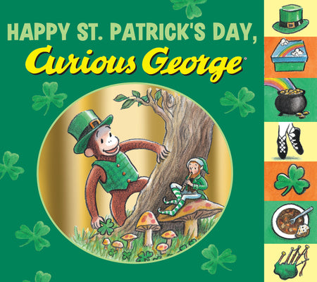 Cover Image for Happy St. Patrick's Day, Curious George Tabbed -- H. A. Rey, Board Books