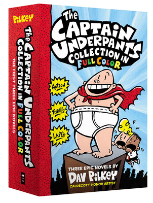 Cover Image for The Captain Underpants Color Collection (Captain Underpants #1-3 Boxed Set): From the Creator of Dog Man -- Dav Pilkey, Boxed Set