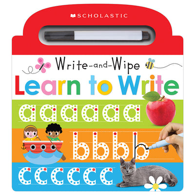 Cover Image for Learn to Write: Scholastic Early Learners (Write and Wipe) -- Scholastic, Board Books