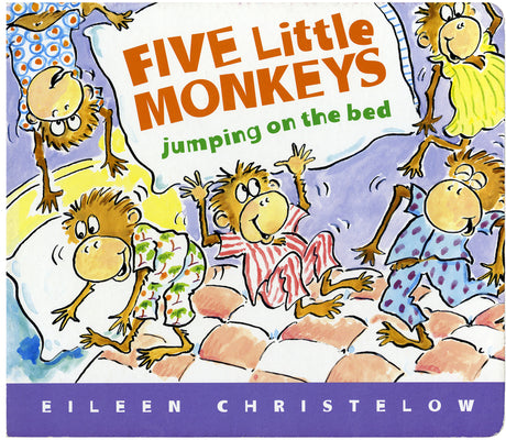 Cover Image for Five Little Monkeys Jumping on the Bed Lap -- Eileen Christelow, Board Books
