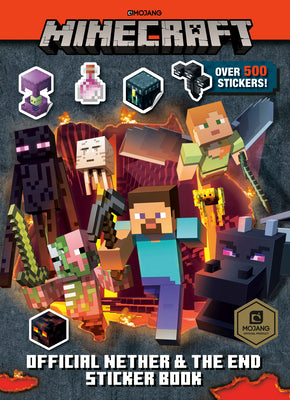 Cover Image for Minecraft Official the Nether and the End Sticker Book (Minecraft) -- Stephanie Milton, Paperback
