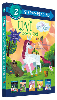 Cover Image for Uni the Unicorn Step Into Reading Boxed Set: Uni Brings Spring; Uni's First Sleepover; Uni Goes to School; Uni Bakes a Cake; Uni and the Perfect Prese -- Amy Krouse Rosenthal, Paperback