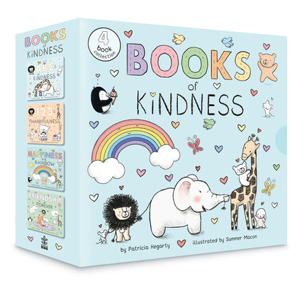 Cover Image for Books of Kindness: ABCs of Kindness; 123s of Thankfulness; Happiness Is a Rainbow; Friendship Is Forever -- Patricia Hegarty, Hardcover