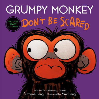 Cover Image for Grumpy Monkey Don't Be Scared: Includes Scary Stickers -- Suzanne Lang, Hardcover