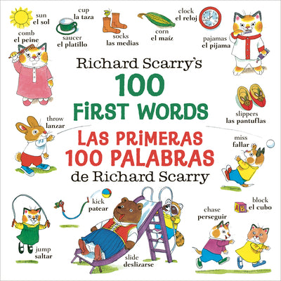 Cover Image for Richard Scarry's 100 First Words/Las Primeras 100 Palabras de Richard Scarry -- Richard Scarry, Board Books