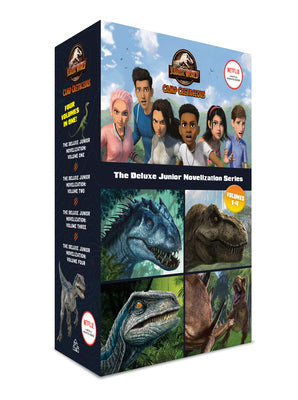 Cover Image for Camp Cretaceous: The Deluxe Junior Novelization Boxed Set (Jurassic World: Camp Cretaceous) -- Steve Behling, Hardcover