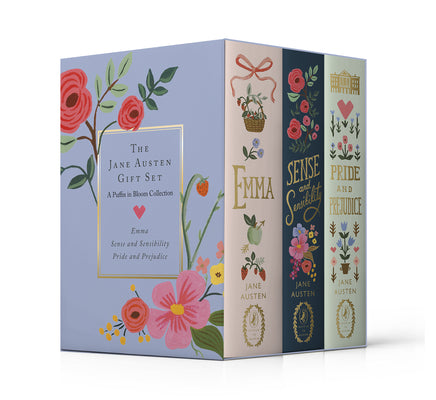 Cover Image for The Jane Austen Gift Set: A Puffin in Bloom 3-Book Collection: Pride and Prejudice, Emma, and Sense and Sensibility -- Jane Austen, Hardcover