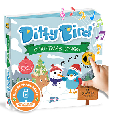 Cover Image for Ditty Bird Christmas Songs Interactive Sound Book for Toddlers 1- 3 Holiday Musical Book Stocking Stuffers Gift for 1 Year Old -- Ditty Bird, Board Books