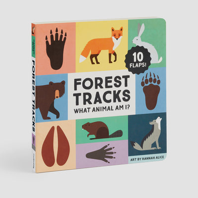 Cover Image for Forest Tracks: What Animal Am I? Lift-The-Flap Board Book -- Mudpuppy, Hardcover