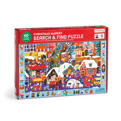 Cover Image for Christmas Market 64 Piece Search & Find Puzzle -- Mudpuppy, Other