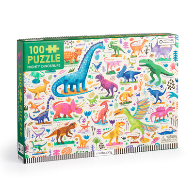 Cover Image for Mighty Dinosaurs 100 Piece Puzzle -- Mudpuppy, Other