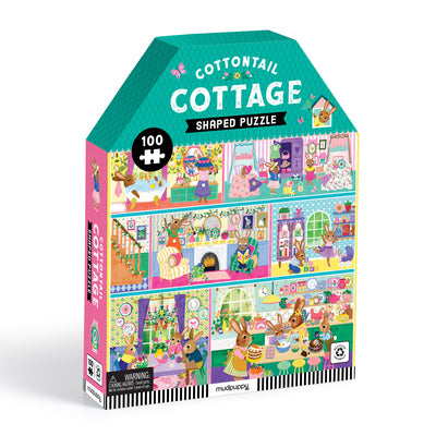 Cover Image for Cottontail Cottage 100 Piece House-Shaped Puzzle -- Mudpuppy, Other