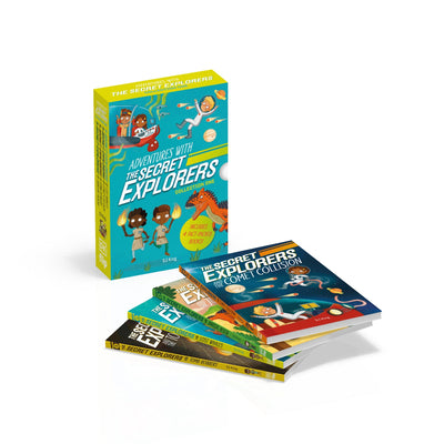 Cover Image for Adventures with the Secret Explorers: Collection One: 4-Book Box Set of Educational Fiction Chapter Books Books -- SJ King, Paperback