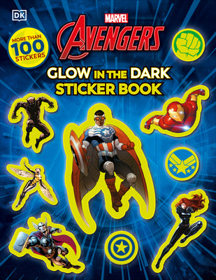 Cover Image for Marvel Avengers Glow in the Dark Sticker Book: With More Than 100 Stickers -- DK, Paperback