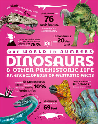 Cover Image for Our World in Numbers Dinosaurs & Other Prehistoric Life: An Encyclopedia of Fantastic Facts -- DK, Hardcover
