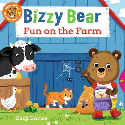 Cover Image for Bizzy Bear: Fun on the Farm: (Interactive Board Book for Toddlers - With Sturdy Tabs and Slides to Push and Pull) -- Benji Davies, Board Books