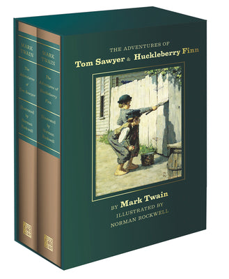 Cover Image for The Adventures of Tom Sawyer and Huckleberry Finn: Norman Rockwell Collector's Edition -- Mark Twain, Hardcover