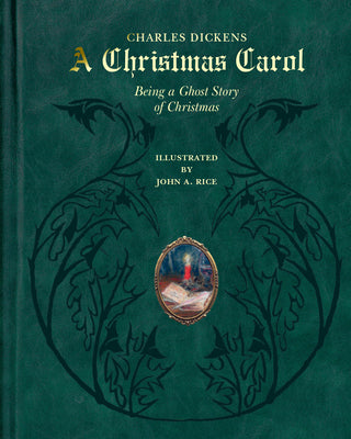 Cover Image for A Christmas Carol: Being a Ghost Story of Christmas (Deluxe Illustrated Leatherbound Edition) -- Charles Dickens, Hardcover