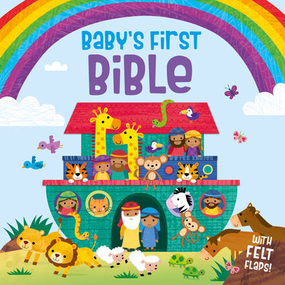 Cover Image for Baby's First Bible, Board Book with Felt Lift-The-Flaps, for Christmas, Easter, Baby Dedications -- Suzy Senior, Board Books