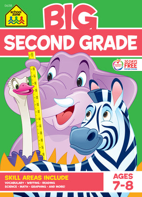 Cover Image for School Zone Big Second Grade Workbook -- School Zone, Paperback