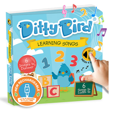 Cover Image for Ditty Bird Learning Songs Interactive Musical Book for Toddlers 1- 3 Sing-Along Boardbook for Baby -- Ditty Bird, Board Books