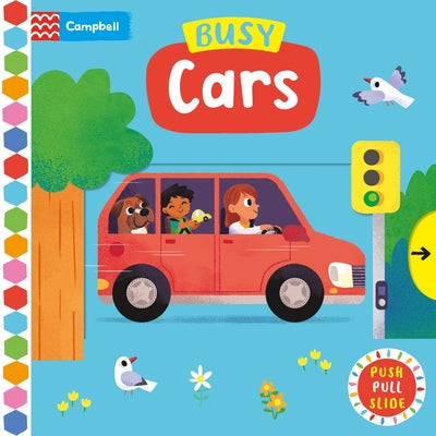 Cover Image for Busy Cars: A Push, Pull, Slide Book -- Campbell Books, Board Books