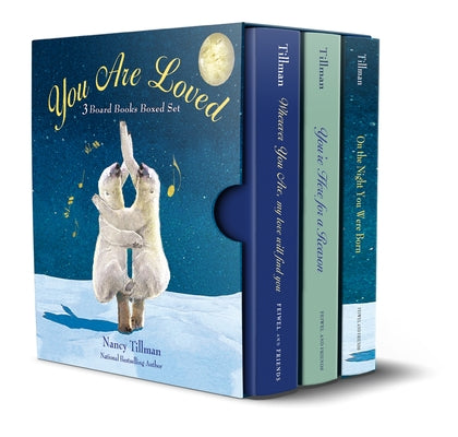 Cover Image for You Are Loved: Nancy Tillman 3 Board Books Boxed Set: On the Night You Were Born, You're Here for a Reason, and Wherever You Are My Love Will Find You -- Nancy Tillman, Other