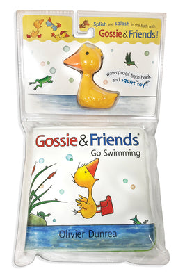 Cover Image for Gossie & Friends Go Swimming Bath Book with Toy [With Toy] -- Olivier Dunrea, Vinyl-bound