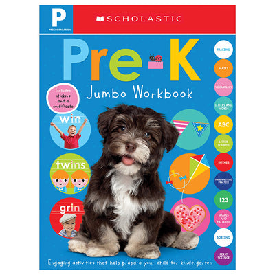 Cover Image for Pre-K Jumbo Workbook: Scholastic Early Learners (Jumbo Workbook) -- Scholastic, Paperback