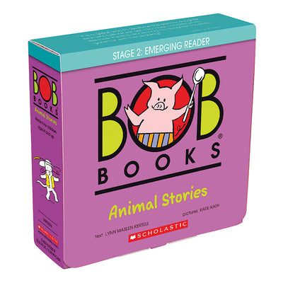 Cover Image for Bob Books - Animal Stories Box Set of 12 Paperbacks Decodable Phonics Books, Ages 4 and Up, Kindergarten (Stage 2: Emerging Reader) -- Lynn Maslen Kertell, Boxed Set