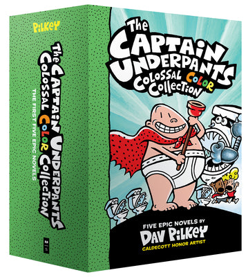 Cover Image for The Captain Underpants Colossal Color Collection (Captain Underpants #1-5 Boxed Set): From the Creator of Dog Man -- Dav Pilkey, Boxed Set