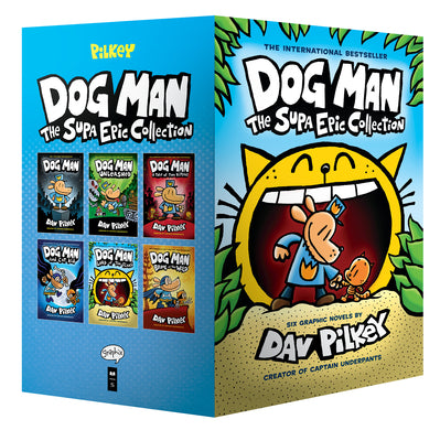 Cover Image for Dog Man: The Supa Epic Collection: From the Creator of Captain Underpants (Dog Man #1-6 Box Set) -- Dav Pilkey, Boxed Set