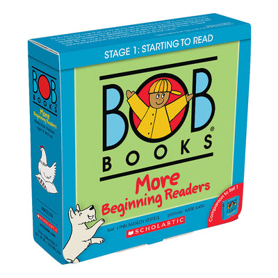 Cover Image for Bob Books - More Beginning Readers Box Set of 12 Paperbacks Decodable Phonics Books, Ages 4 and Up, Kindergarten (Stage 1: Starting to Read) -- Lynn Maslen Kertell, Boxed Set