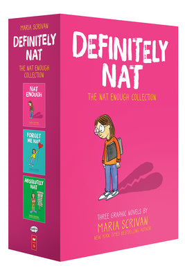 Cover Image for Definitely Nat: A Graphic Novel Box Set (Nat Enough #1-3) -- Maria Scrivan, Boxed Set