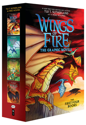 Cover Image for Wings of Fire #1-#4: A Graphic Novel Box Set (Wings of Fire Graphic Novels #1-#4) -- Tui T. Sutherland, Paperback