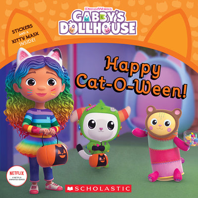 Cover Image for Happy Cat-O-Ween! (Gabby's Dollhouse Storybook) -- Gabhi Martins, Paperback