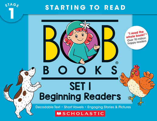 Cover Image for Bob Books - Set 1: Beginning Readers Hardcover Collection of 12 Stories Decodable Phonics Stories, Ages 4 and Up, Kindergarten (Stage 1: Starting to R -- Bobby Lynn Maslen, Library Binding