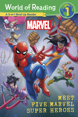 Cover Image for World of Reading: Meet Five Marvel Super Heroes -- Marvel Press Book Group, Paperback