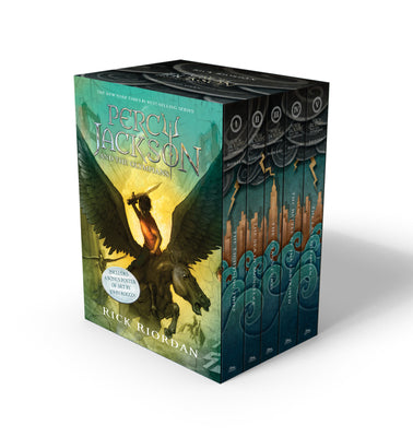 Cover Image for Percy Jackson and the Olympians 5 Book Paperback Boxed Set (W/Poster) -- Rick Riordan, Boxed Set