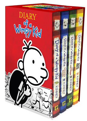 Cover Image for Diary of a Wimpy Kid Box of Books 1-4 Hardcover Gift Set: Diary of a Wimpy Kid, Rodrick Rules, the Last Straw, Dog Days -- Jeff Kinney, Hardcover