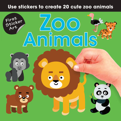 Cover Image for First Sticker Art: Zoo Animals: Use Stickers to Create 20 Cute Zoo Animals -- Ksenya Savva, Paperback