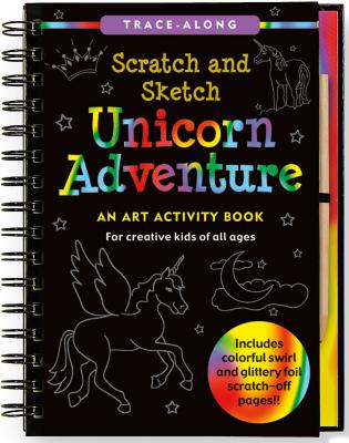 Cover Image for Scratch & Sketch Unicorn Adventure (Trace-Along) [With Pens/Pencils] -- Inc Peter Pauper Press, Spiral